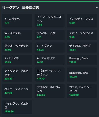 フランス1部リーグ アン 21 このシーズンまでで更新終了 ブックメーカー分析用 ブックメーカーファン