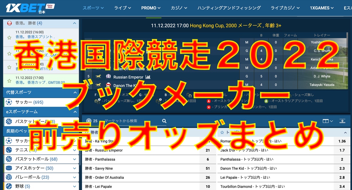 海外競馬 香港国際競走２０２２ブックメーカー全オッズ 前売り 22年12月11日 日 開催予定 日本馬出走予定レースオッズ ブックメーカーファン