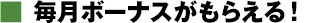 毎月ボーナス